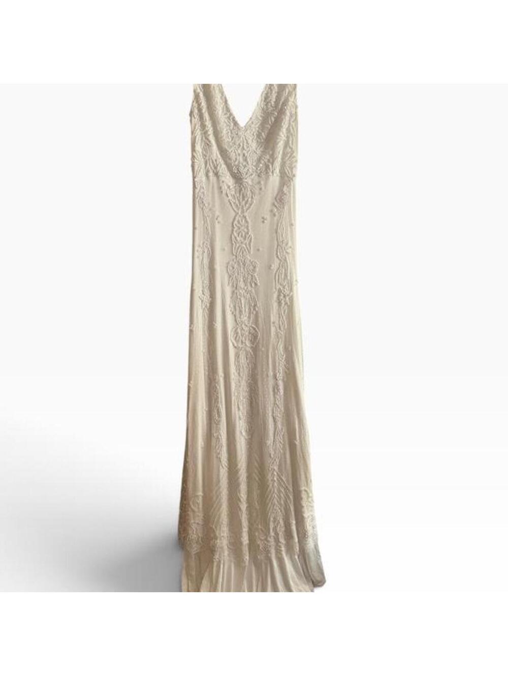 Lulus white beaded wedding dress